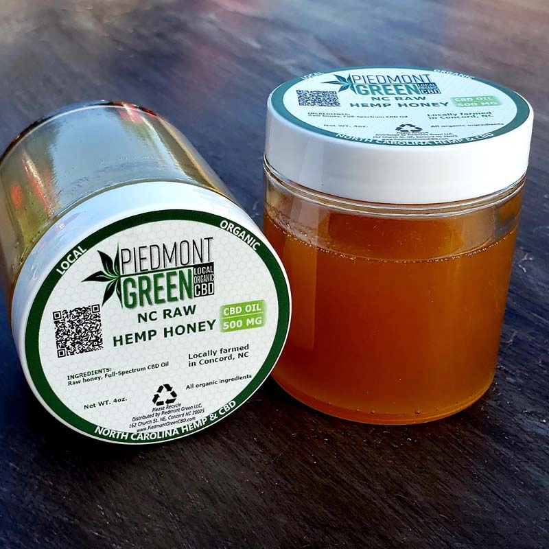 close up of raw hemp honey