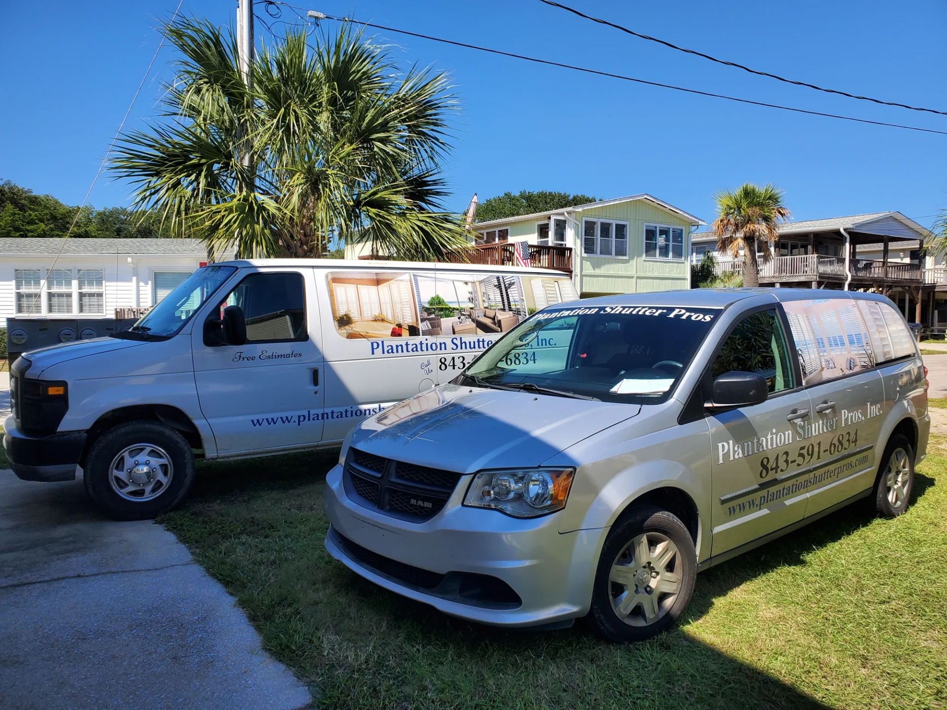 Plantation Shutter Pros wrapped vehicles